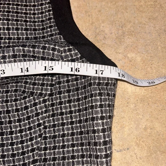 Boden dress - black/gray print wool sleeveless sheath, fully lined - Picture 8 of 9